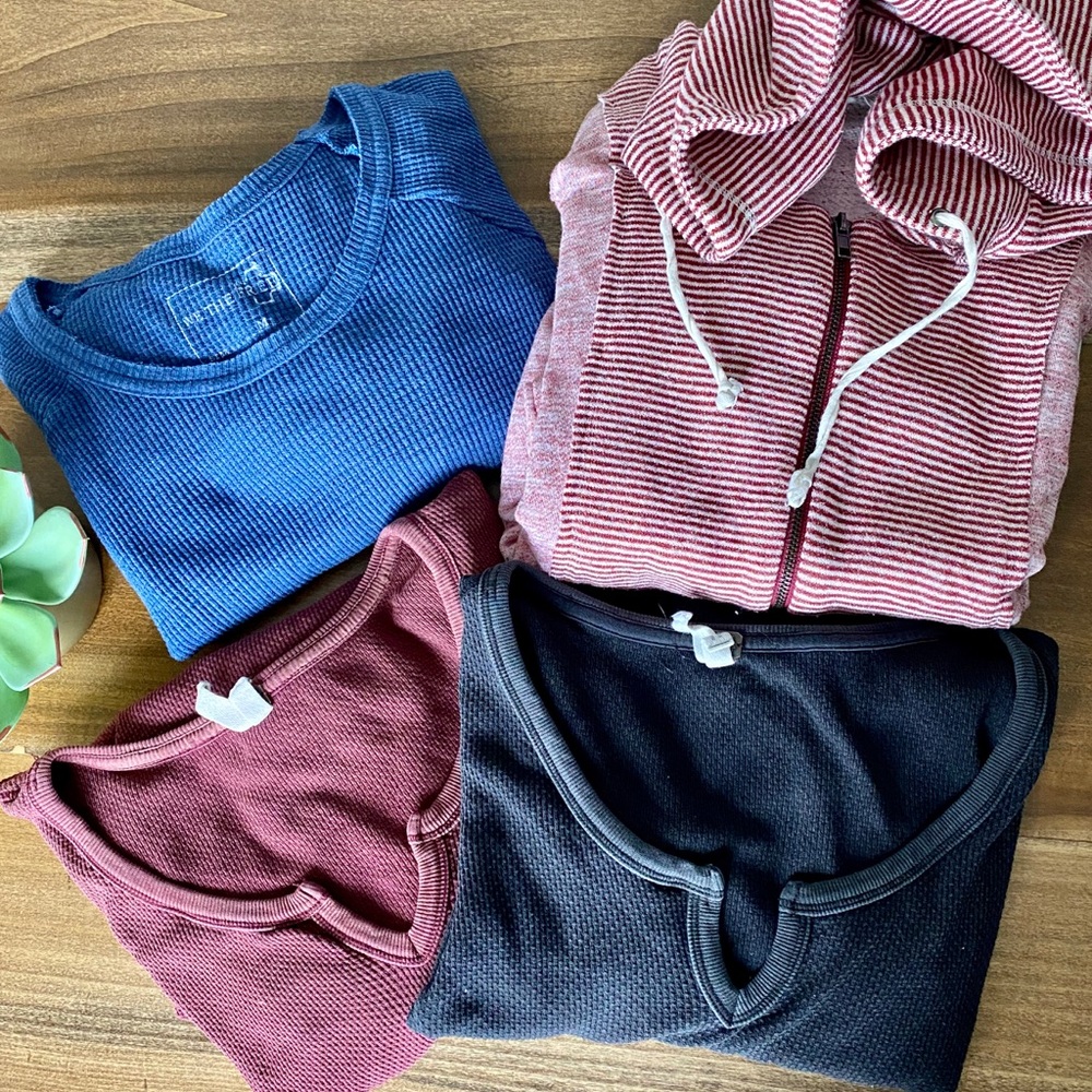 BUNDLE!!! 3 FP thermal tops and 1 Mystree hoodie!